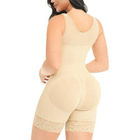 AURESHAPE  Fajas Colombians Shapewear for Women Tummy Control Full Shapewear Butt Lifter with Zipper Crotch