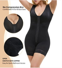 AURESHAPE  Fajas Colombians Shapewear for Women Tummy Control Full Shapewear Butt Lifter with Zipper Crotch