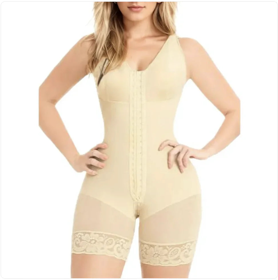 AURESHAPE  Fajas Colombians Shapewear for Women Tummy Control Full Shapewear Butt Lifter with Zipper Crotch